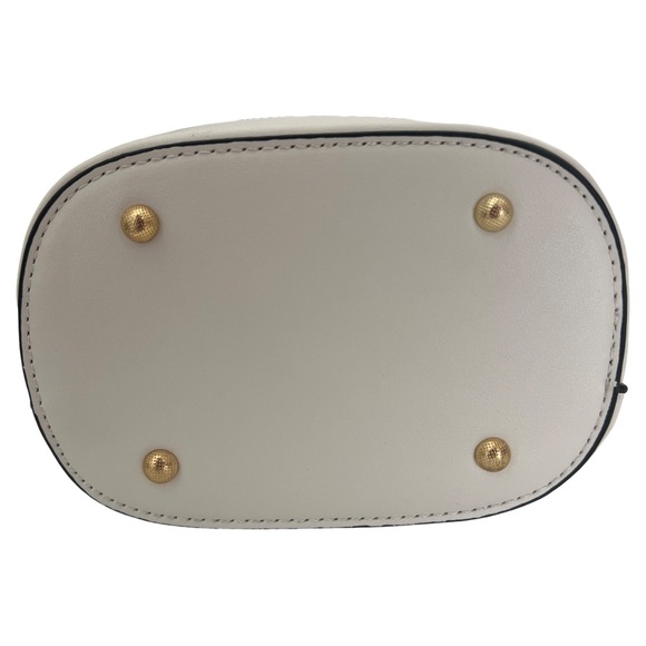 Wicker Tan & White Mini Handbag Crossbody Shoulder Purse Alyssa Bag - Picture 3 of 10